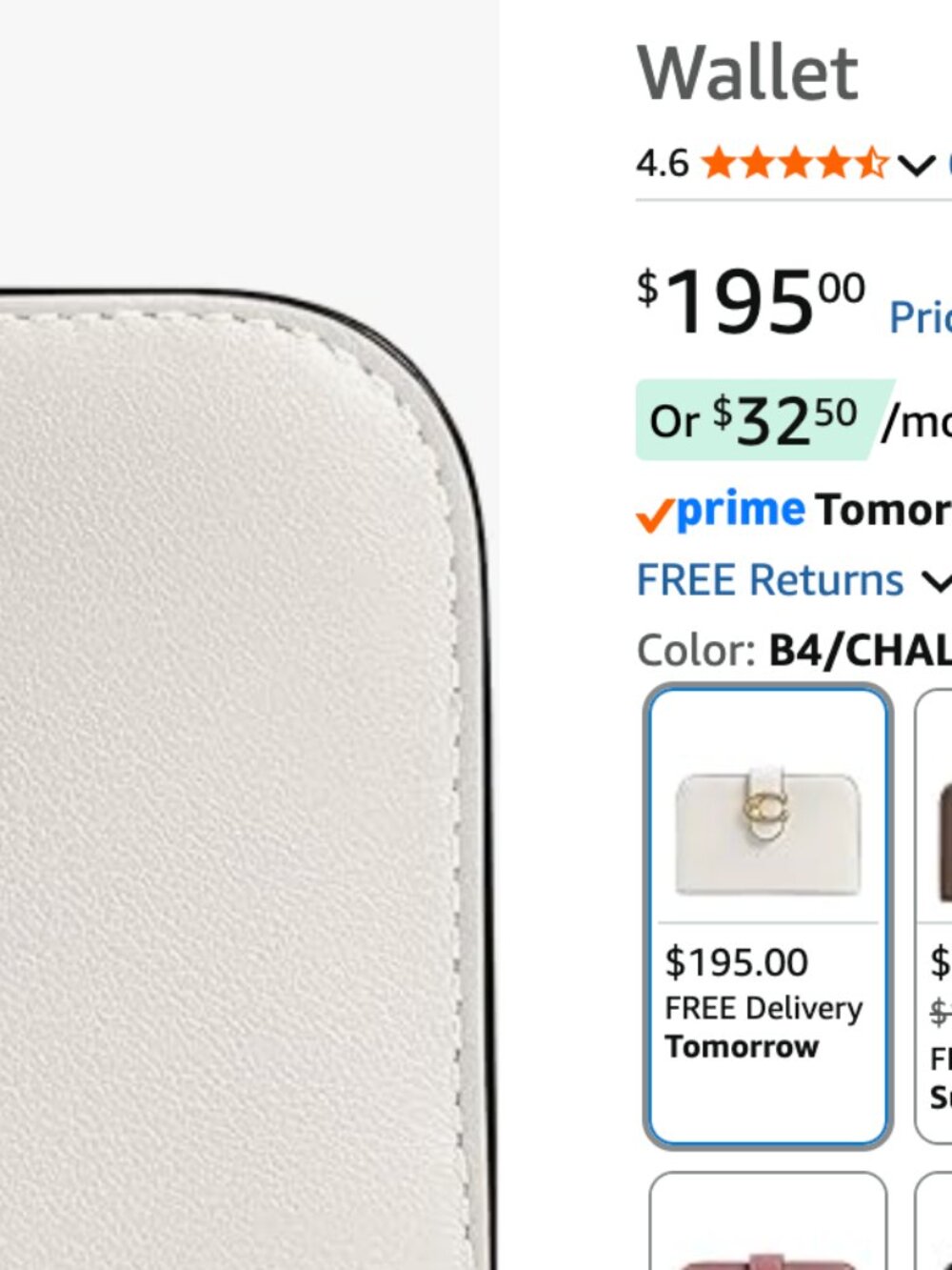 Like new Coach Tabby Wallet Chalk. Fast Shipper - Picture 3 of 5